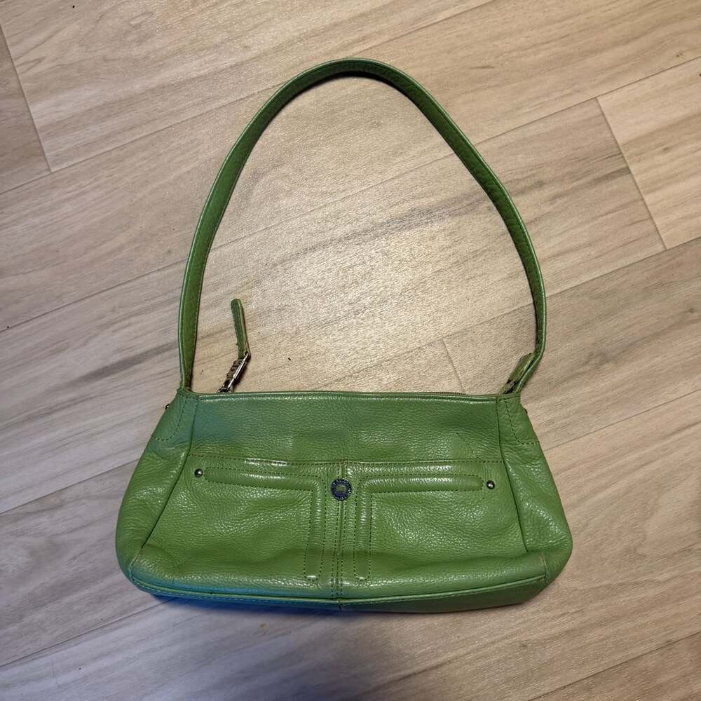 Stone Mountain Green Leather Shoulder Bag